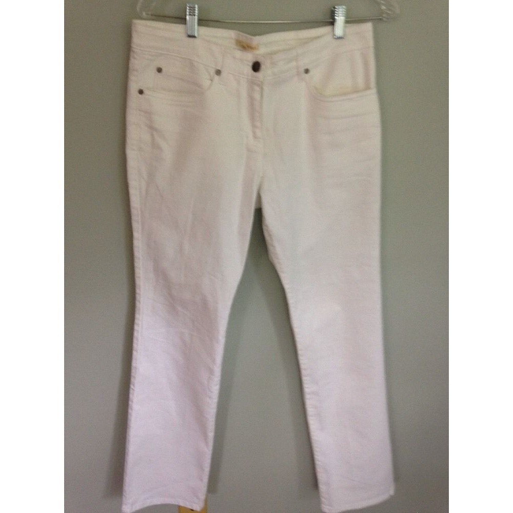 $178 Eileen Fisher  Jeans White Straight 32" NWOT Organic  Cotton